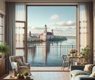 Квартира с видом на озеро